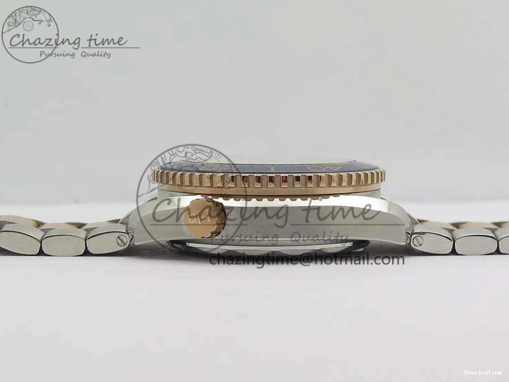 0101 Seamaster Pro Chrono SS RG OM Best Edition Blue Ceramic Blue Dial On SS RG Bracelet A Snug 8129